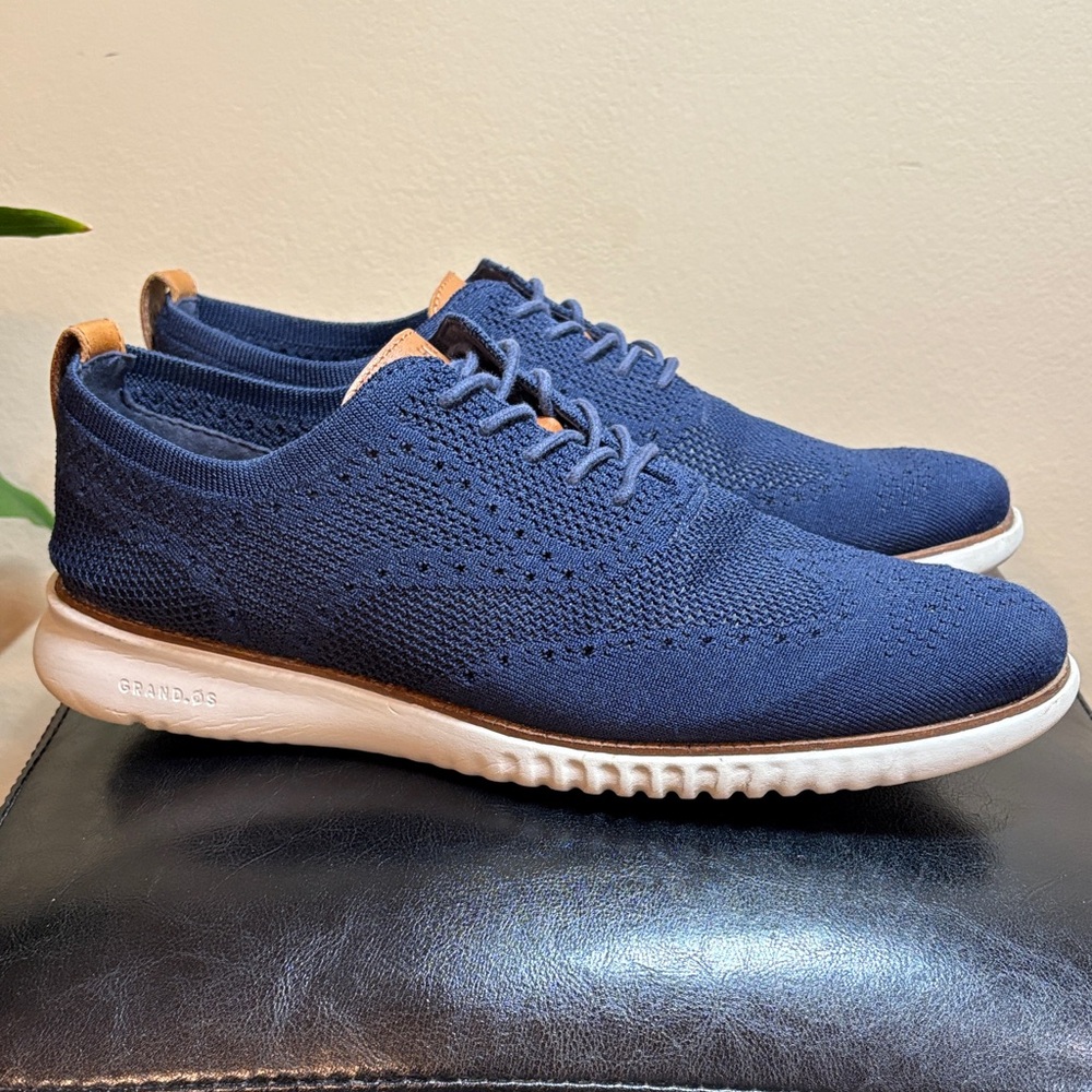 Cole Haan Navy Knit Zero Grande Sneakers for Men, 12
